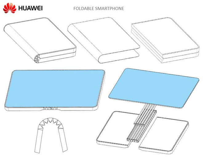 patente móvil plegable de Huawei