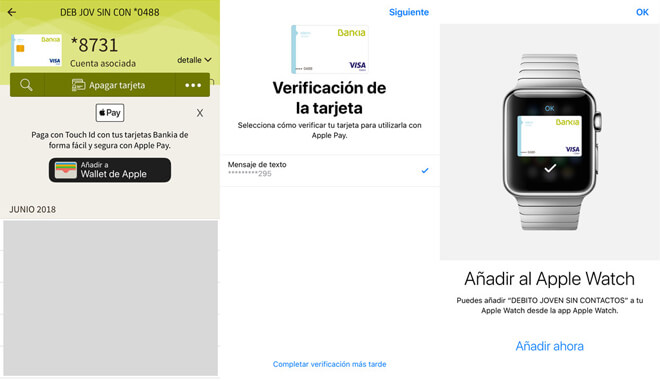 Apple Pay ahora es compatible con Bankia