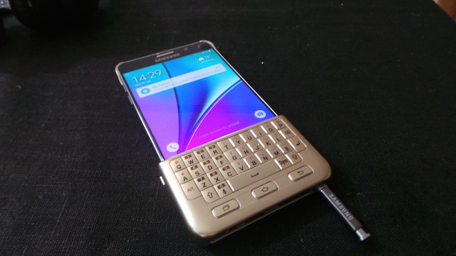 Samsung Galaxy Note 5 funda teclado blackberry