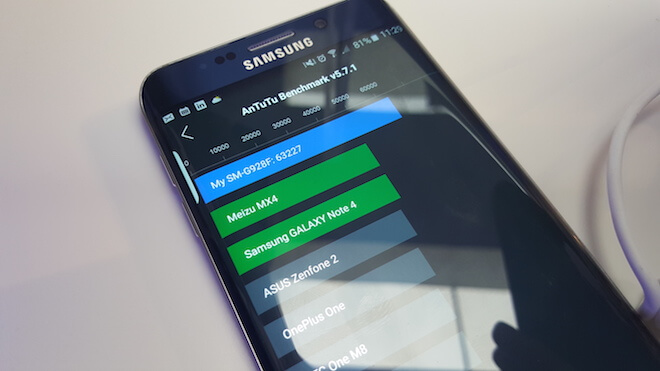 Resultado prueba antutu benchmark Galaxy S6 Edge+
