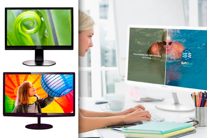 Nuevos monitores Full HD de Philips vienen con SoftBlue y altavoces