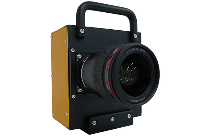 Prototipo de cámara equipada con el sensor CMOS desarrollado por Canon.