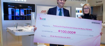 Samsung dona 100 mil euros a la lucha contra el cáncer de mama