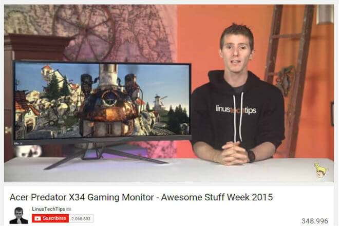 Acer Predator X34 es la “mejor experiencia gaming que puedes tener en tu escritorio”, según LinusTechTips