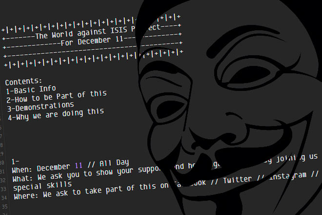Anonymous convoca a "trollear" a ISIS el 11 de diciembre