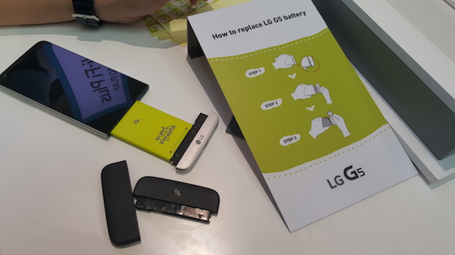 LG G5 remplazar bateria modular