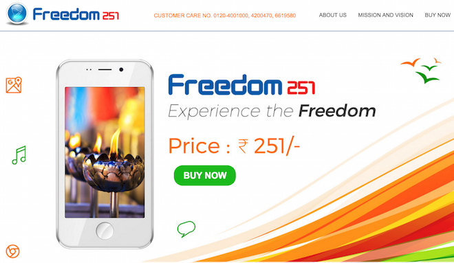 El móvil más barato del mundo es Android y se llama Freedom 251.