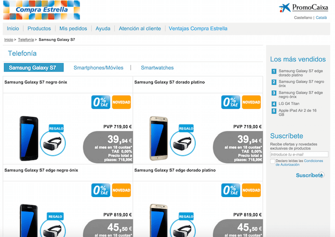 Samsung Galaxy S7 y S7 Edge están disponibles para clientes de La Caixa: Aquí también los tienes por cuota y sin compromiso