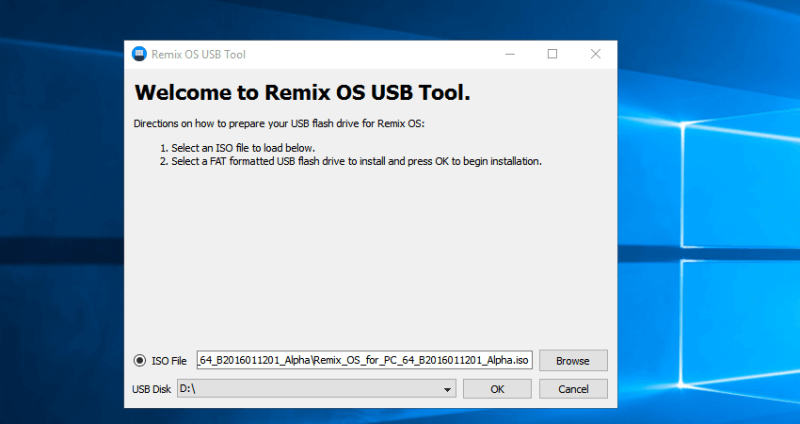 Herramienta USB para Remix OS