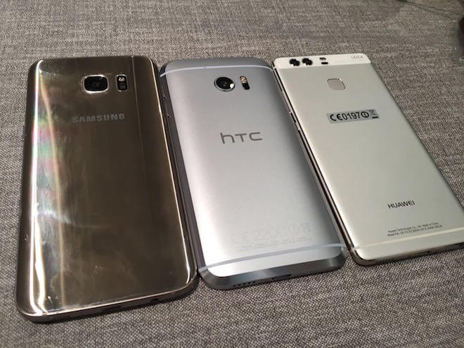Samsung Galaxy S7 Edge Vs Huawei P9 Vs HTC 10