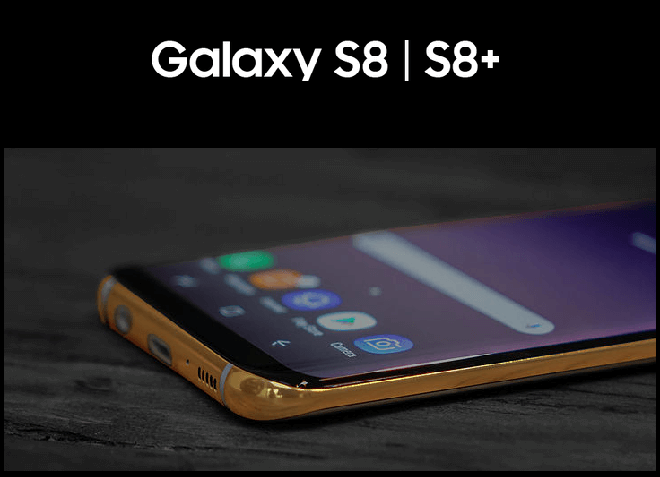 Versión de lujo del Samsung Galaxy S8 y el Galaxy S8 Plus recubierto de oro