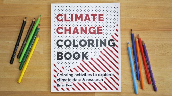 Libro para colorear revela datos del cambio climático