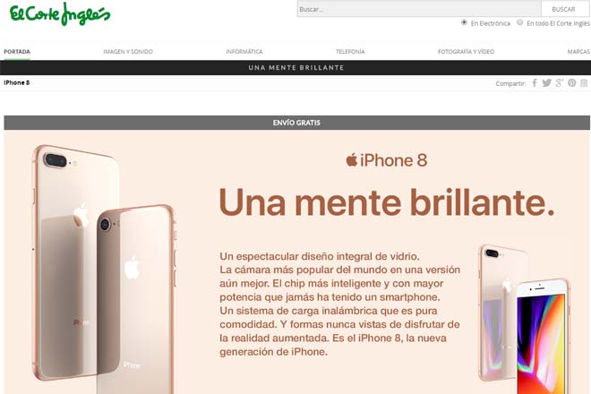 iPhone 8 El Corte Inglés