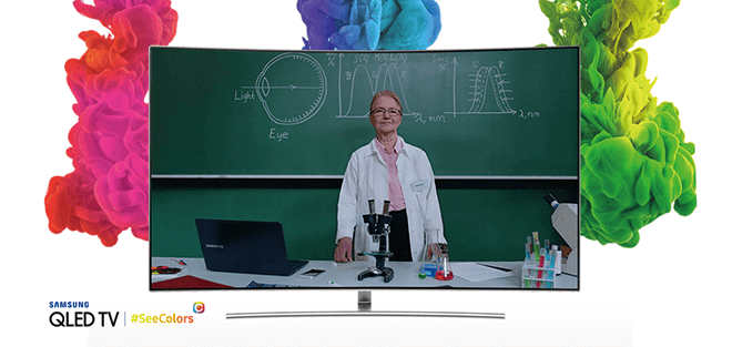Samsung ofrece la app SeeColors en sus QLED TV para que las personas con daltonismo vean el mundo a todo color