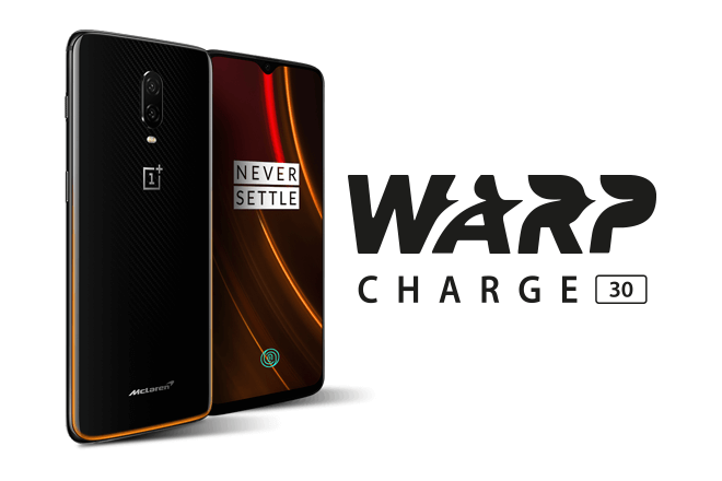 `Tecnología de carga rápida Warp Charge 30, de OnePlus