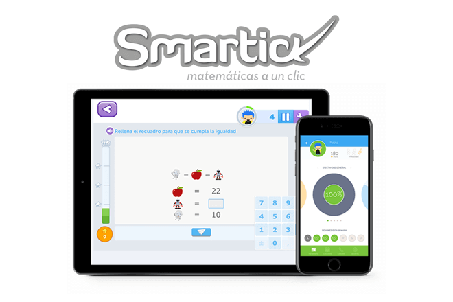 Smartick, que se dirige a niños de 4 a 14 años y adapta los ejercicios al nivel de cada alumno gracias a un avanzado sistema de inteligencia artificial