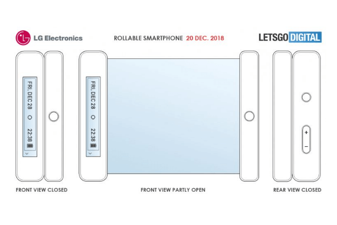 imagen de los planos del móvil enrollable de LG