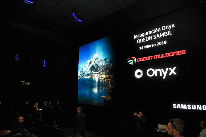 Samsung ha presentado en Madrid el primer cine LED Onyx España, concretamente, en las salas Odeon Sambil de Leganés.