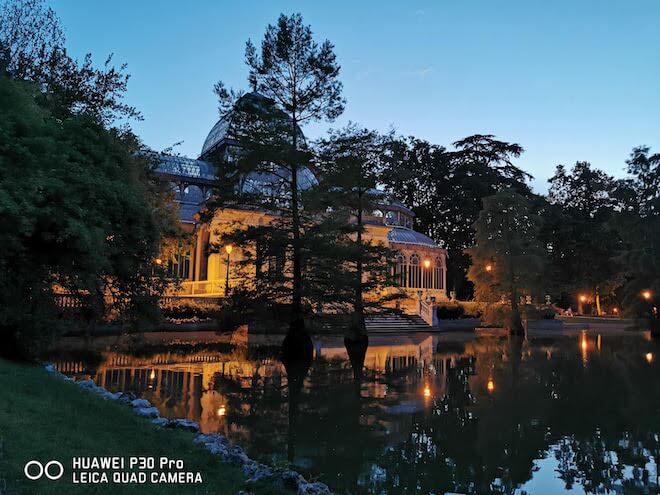 Foto en Modo Noche con el Huawei P30 Pro en el Parque del Retiro de Madrid