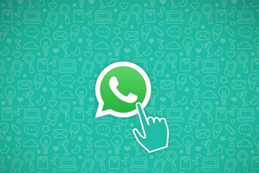 fondo de pantalla de whatsapp con icono de mano